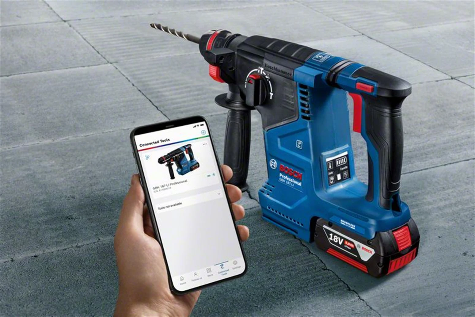 Bohrhammer SDS-Plus Bosch GBH 187-LI One Chuck – Bild 5