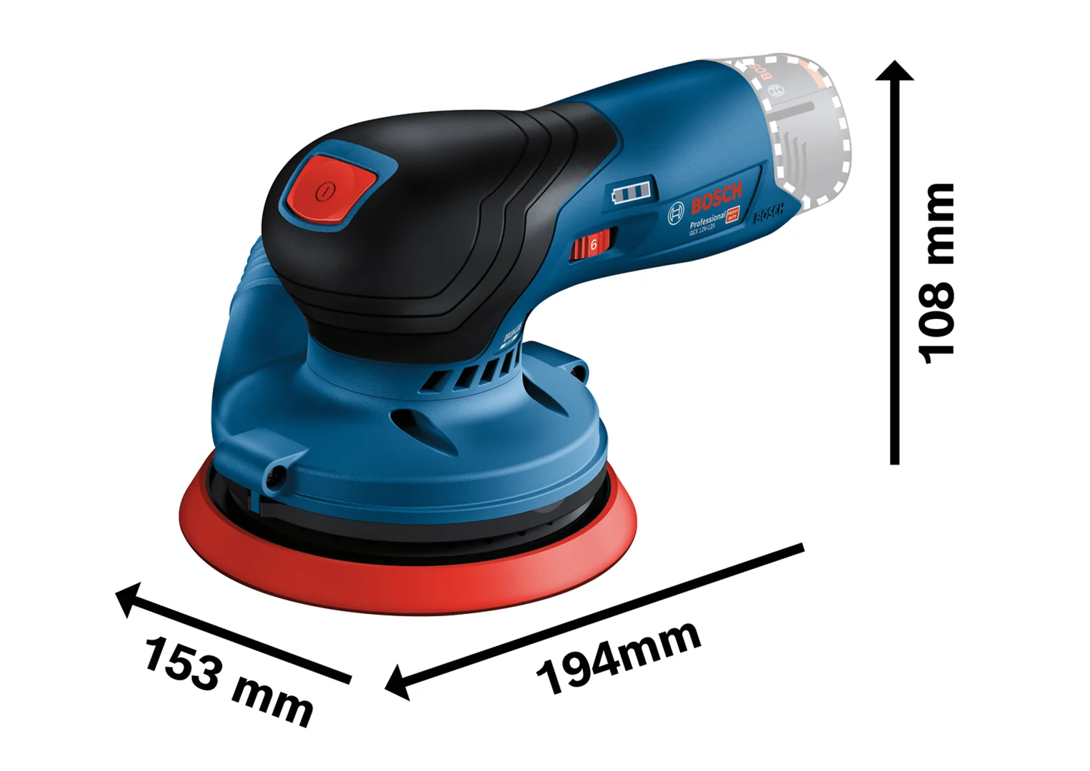 Exzenterschleifer Bosch GEX 12V-125 – Bild 2