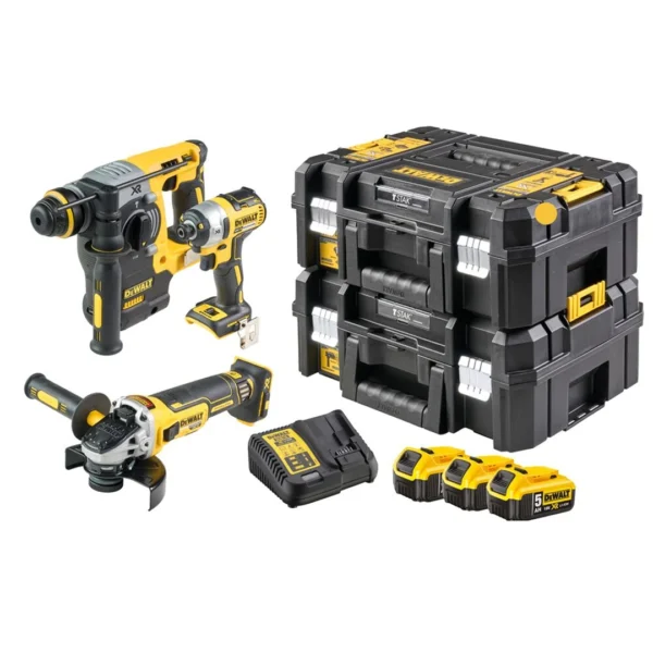 Elektrowerkzeug-Set 18V DeWalt XR DCK305P3T 3x5.0Ah