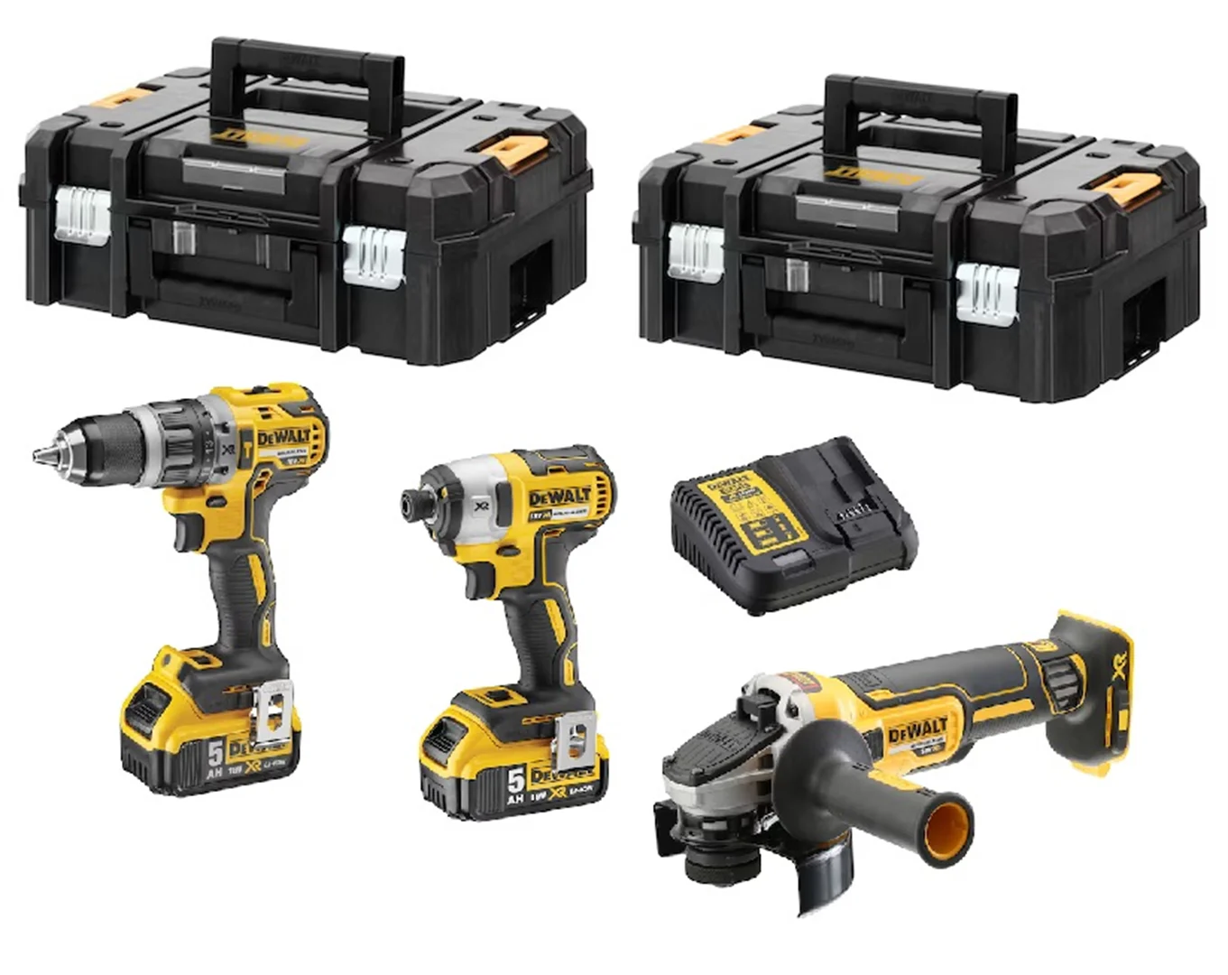 Elektrowerkzeug-Set 18V DeWalt XR DCK384P2T 2x5.0Ah
