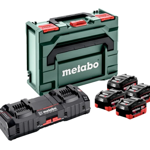 Set mit 4 Akkus 18V LiHD 8.0Ah und 2 Ladegeräten ASC Ultra im MetaLoc Metabo 685135000