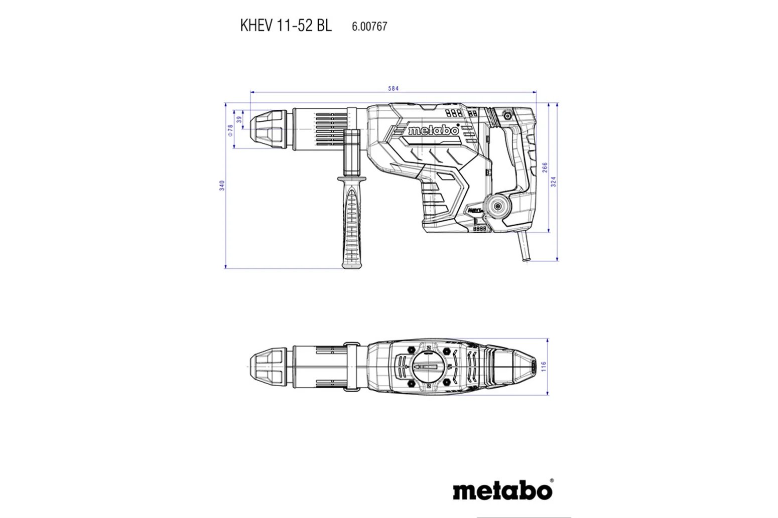 Bohrhammer Metabo KHEV 11-52 BL – Bild 6