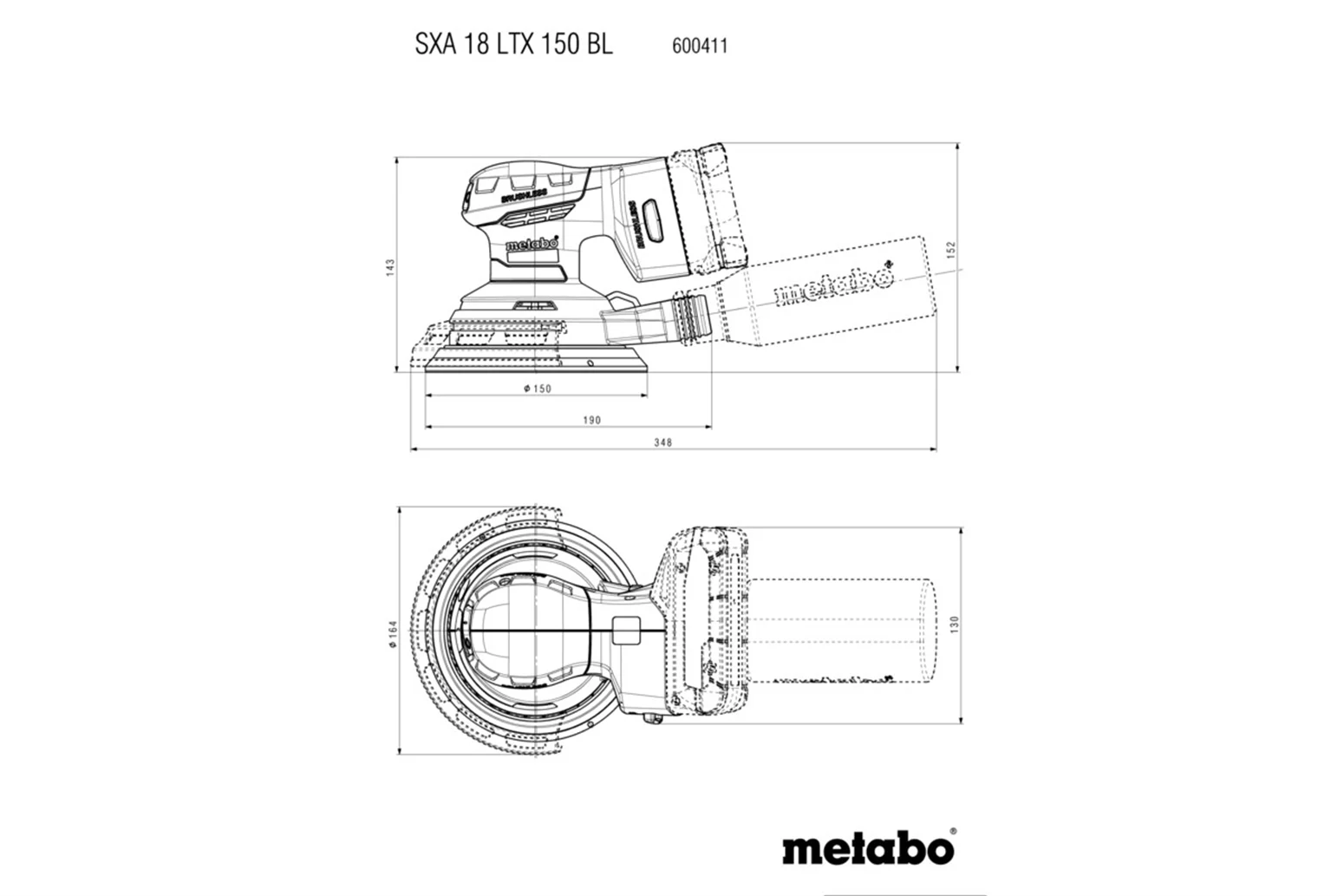 Exzenterschleifer Metabo SXA 18 LTX 150 BL – Bild 6
