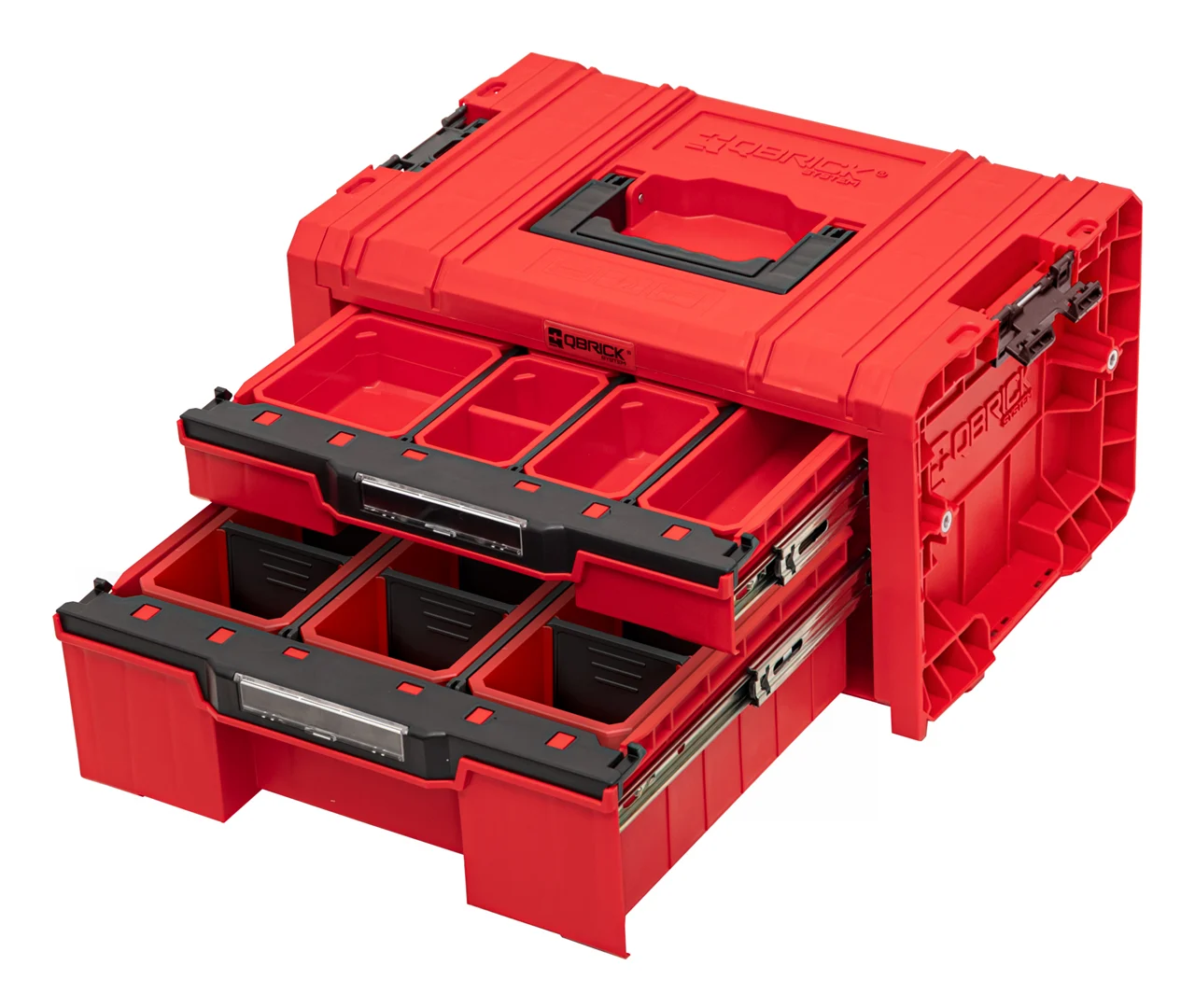 Schubladenset auf Rollplattform Qbrick System PRO 2.0 DRAWER SET EXPERT RED Ultra HD Custom – Bild 2