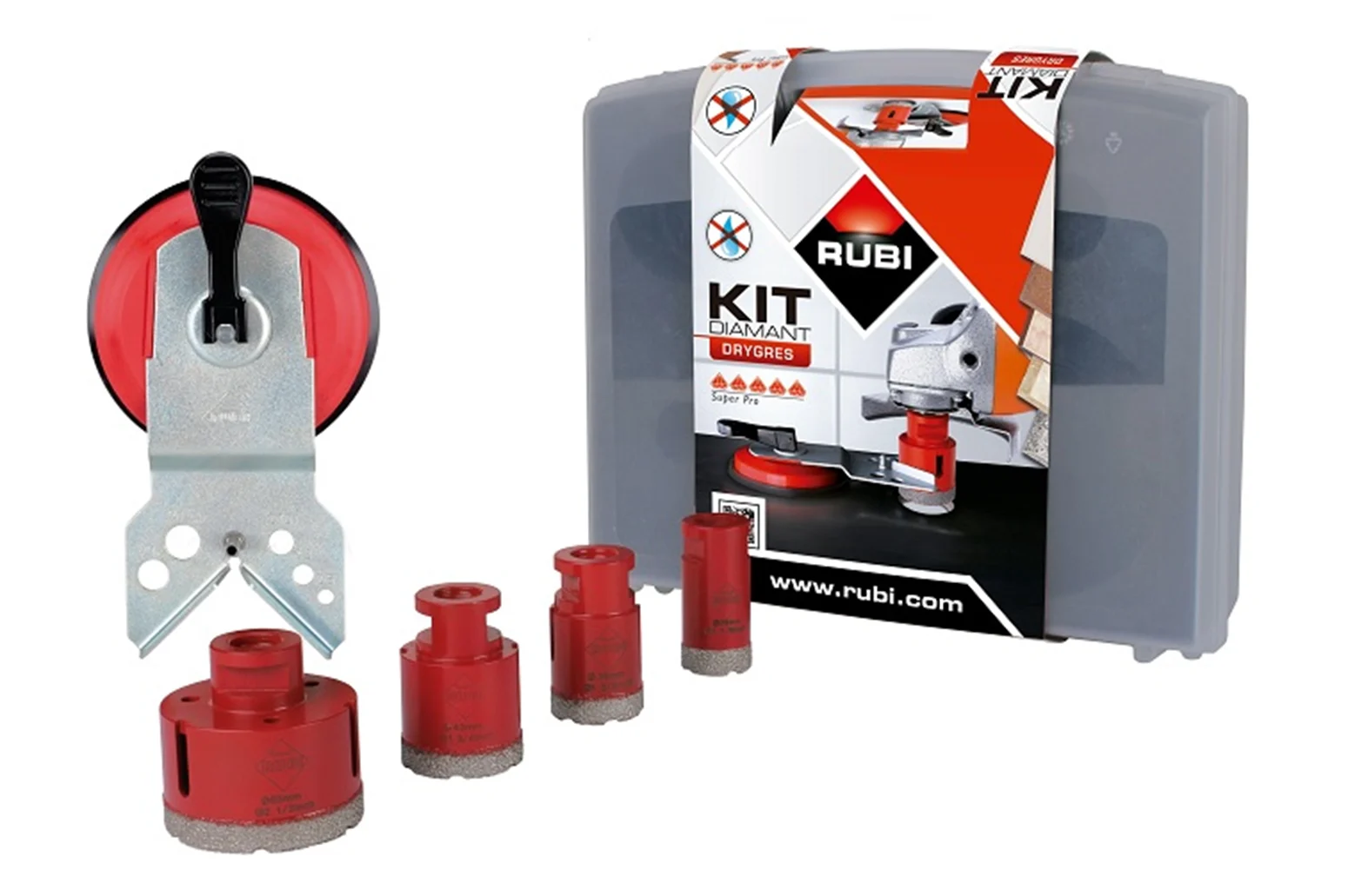 Set mit 4 Diamantbohrern Rubi DRYGRES